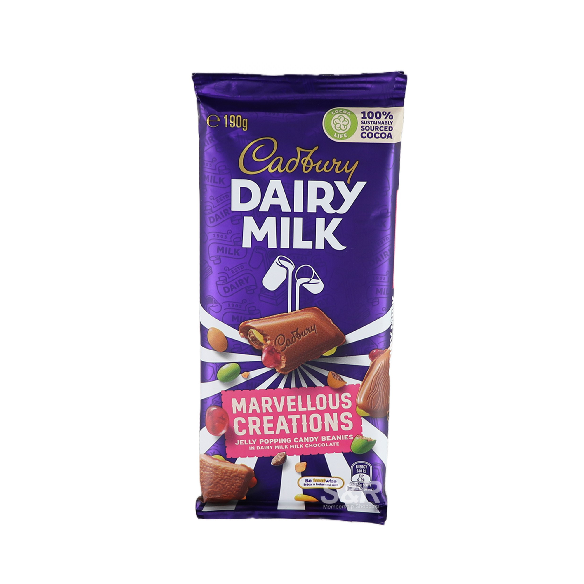 Cadbury Dairy Milk Marvellous Creations Chocolate Bar 190g Cadbury Dairy Milk Marvellous Creations Chocolate Bar 190g